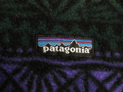 90s USA製 ★ パタゴニア ライトウェイト シンチラ スナップT メンズ M / 97年製 古着 フリース プルオーバー ジャケット TRADEWINDS 総柄