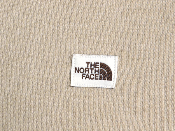 ノースフェイス スウェット フード パーカー レディース М / プルオーバー 裏起毛 トレーナー アウトドア ワンポイント 茶タグ ベージュ