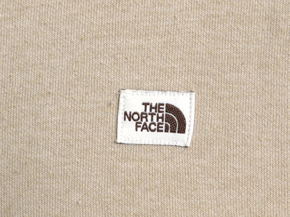 ノースフェイス スウェット フード パーカー レディース М / プルオーバー 裏起毛 トレーナー アウトドア ワンポイント 茶タグ ベージュ