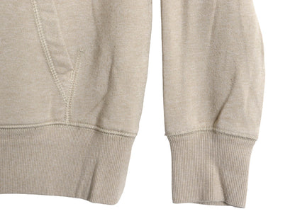 ノースフェイス スウェット フード パーカー レディース М / プルオーバー 裏起毛 トレーナー アウトドア ワンポイント 茶タグ ベージュ