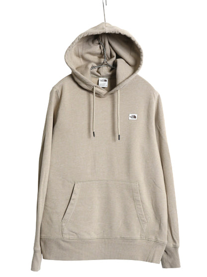 ノースフェイス スウェット フード パーカー レディース М / プルオーバー 裏起毛 トレーナー アウトドア ワンポイント 茶タグ ベージュ