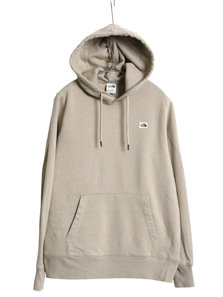 ノースフェイス スウェット フード パーカー レディース М / プルオーバー 裏起毛 トレーナー アウトドア ワンポイント 茶タグ ベージュ