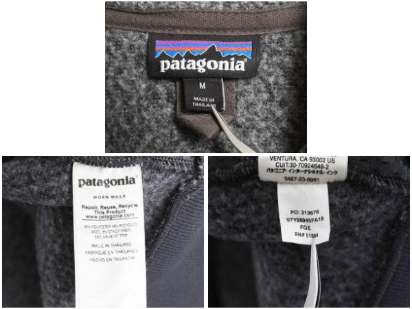 US企画 パタゴニア ウーリエステル フリース ジャケット レディース М 古着 18年製 アウトドア フルジップ ジャンパー ウール ハイネック