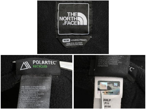 ノースフェイス デナリ ジャケット レディース M / 古着 アウトドア フリース ナイロン フルジップ ブルゾン ハイネック アウター ブラック