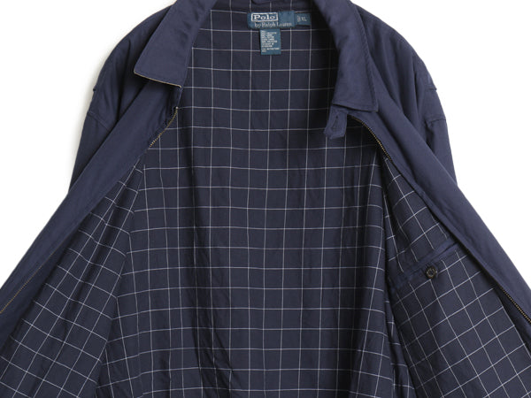 00s ポロ ラルフローレン スイングトップ ジャケット メンズ XL / オールド スムース 素材 フルジップ チェック ライナー付き 大きいサイズ