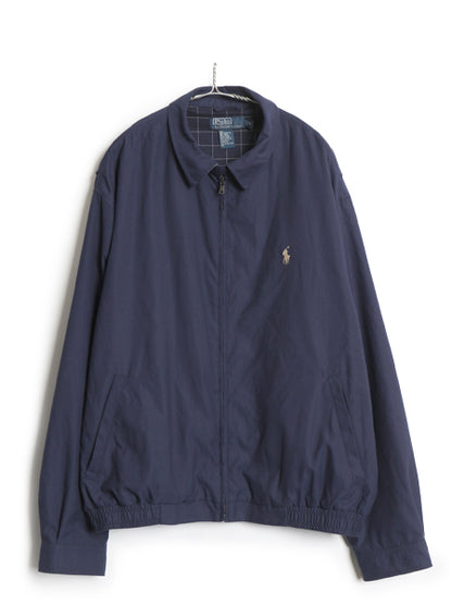 00s ポロ ラルフローレン スイングトップ ジャケット メンズ XL / オールド スムース 素材 フルジップ チェック ライナー付き 大きいサイズ