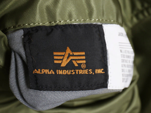 デッドストック ALPHA INDUSTRIES 社製 MA-1 フライト ジャケット メンズ L 民間 中綿 ボンバー ジャンパー ブルゾン アルファ ミリタリー