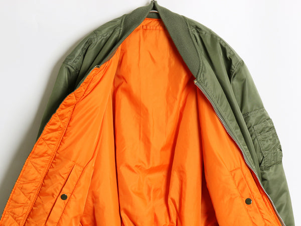デッドストック ALPHA INDUSTRIES 社製 MA-1 フライト ジャケット メンズ L 民間 中綿 ボンバー ジャンパー ブルゾン アルファ ミリタリー