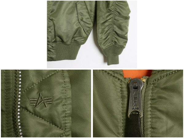 デッドストック ALPHA INDUSTRIES 社製 MA-1 フライト ジャケット メンズ L 民間 中綿 ボンバー ジャンパー ブルゾン アルファ ミリタリー