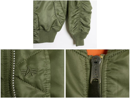 デッドストック ALPHA INDUSTRIES 社製 MA-1 フライト ジャケット メンズ L 民間 中綿 ボンバー ジャンパー ブルゾン アルファ ミリタリー