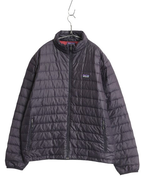 パタゴニア ダウン セーター ジャケット メンズ M / 古着 13年製 ナイロン フルジップ 800フィル アウトドア パッカブル ブルゾン パープル