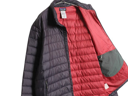 パタゴニア ダウン セーター ジャケット メンズ M / 古着 13年製 ナイロン フルジップ 800フィル アウトドア パッカブル ブルゾン パープル