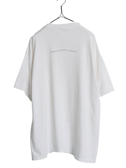 90s 00s ★ アップル ロゴ プリント Tシャツ メンズ XL / 古着 オールド 企業物 当時物 MAC コンピューター グラフィック イラスト 白