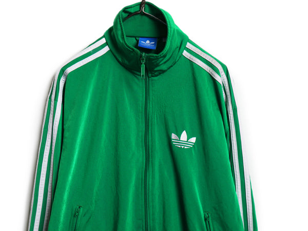 アディダス フルジップ トラック ジャケット メンズ M / ジャージ ジャンパー ブルゾン ストレッチ ハイネック 3ライン トレフォイル ロゴ