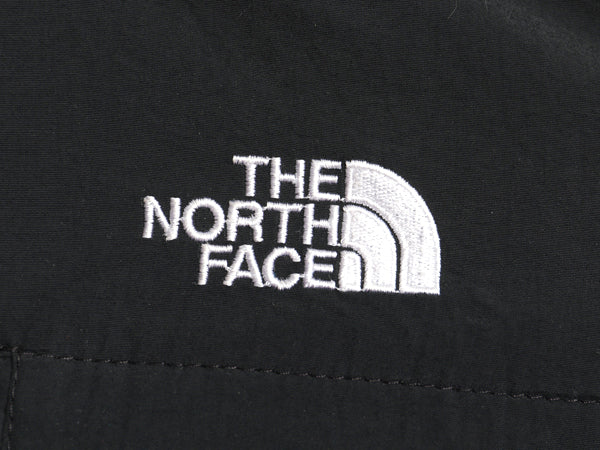 90s USA製 ノースフェイス デナリ ベスト レディース M オールド 前開き 重ね着 フルジップ フリース ナイロン ワンポイント ハイネック 黒