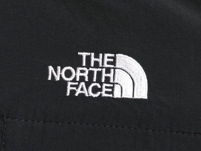 90s USA製 ノースフェイス デナリ ベスト レディース M オールド 前開き 重ね着 フルジップ フリース ナイロン ワンポイント ハイネック 黒