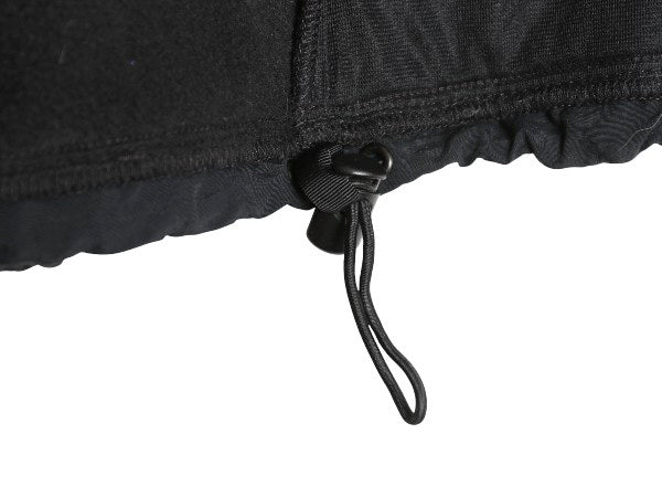 90s USA製 ノースフェイス デナリ ベスト レディース M オールド 前開き 重ね着 フルジップ フリース ナイロン ワンポイント ハイネック 黒