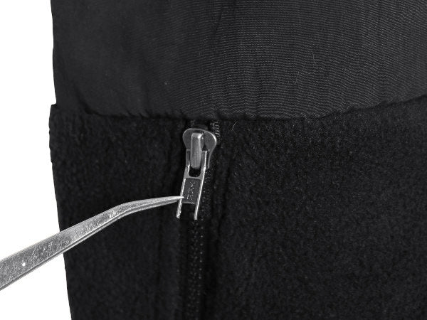 90s USA製 ノースフェイス デナリ ベスト レディース M オールド 前開き 重ね着 フルジップ フリース ナイロン ワンポイント ハイネック 黒