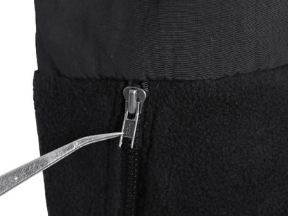 90s USA製 ノースフェイス デナリ ベスト レディース M オールド 前開き 重ね着 フルジップ フリース ナイロン ワンポイント ハイネック 黒