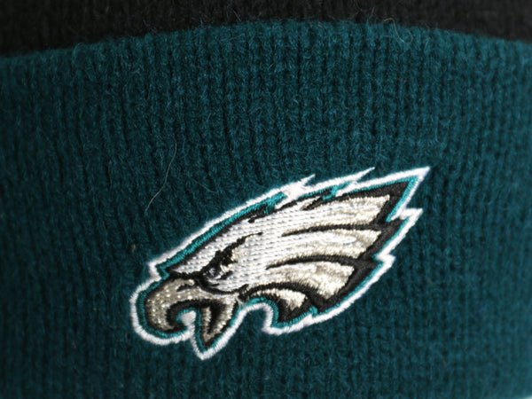 90's イーグルス ニット キャップ メンズ フリーサイズ オールド 帽子 当時物 NFL オフィシャル アクリル ウール 中綿入り アメフト ワッチ