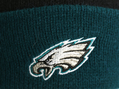 90's イーグルス ニット キャップ メンズ フリーサイズ オールド 帽子 当時物 NFL オフィシャル アクリル ウール 中綿入り アメフト ワッチ