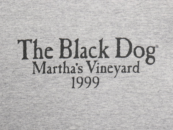90s USA製 The Black Dog ドッグ イラスト プリント Tシャツ メンズ レディース M オールド アニマル キャラクター アート グラフィック 灰