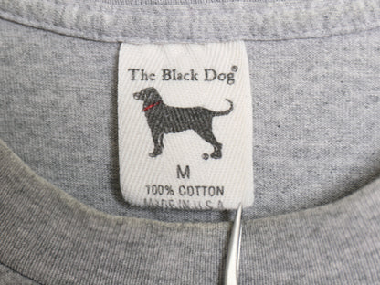 90s USA製 The Black Dog ドッグ イラスト プリント Tシャツ メンズ レディース M オールド アニマル キャラクター アート グラフィック 灰