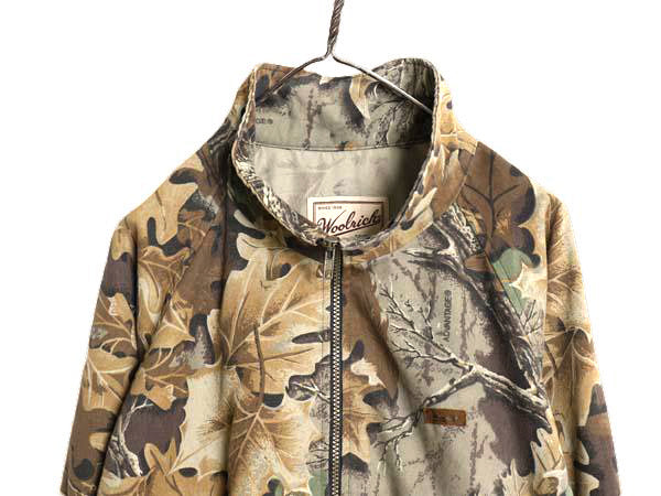 90s ウールリッチ リアルツリー カモ フルジップ ジャケット メンズ XXL / オールド アウトドア ハイネック ジャンパー 迷彩 大きいサイズ