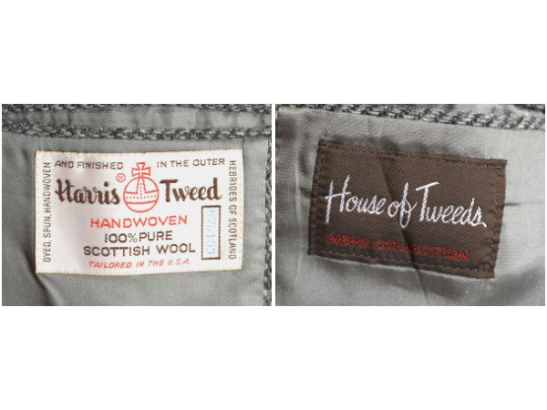 80s USA製 ハリスツイード テーラード ジャケット メンズ M 程/ ヴィンテージ ブレザー ツイード ウール マルチカラー トラッド カジュアル