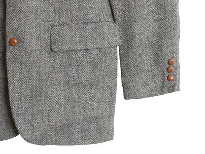 80s USA製 ハリスツイード テーラード ジャケット メンズ M 程/ ヴィンテージ ブレザー ツイード ウール マルチカラー トラッド カジュアル