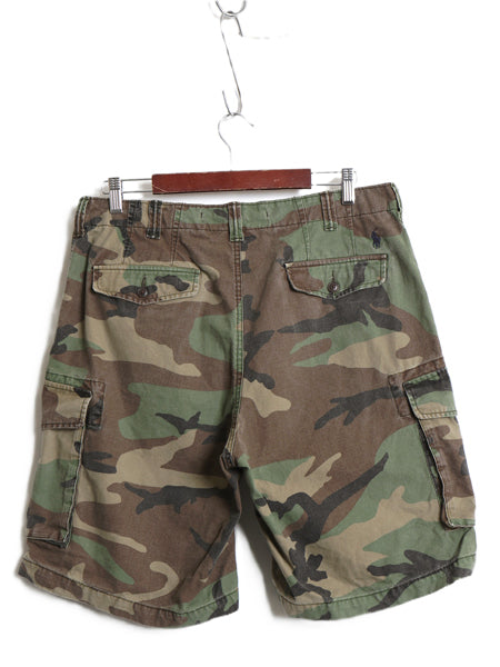 ポロ ラルフローレン 迷彩 カーゴ ショーツ メンズ 33 / ヴィンテージ 加工 総柄 ショートパンツ 短パン ミリタリー M65 M51 マルチカラー