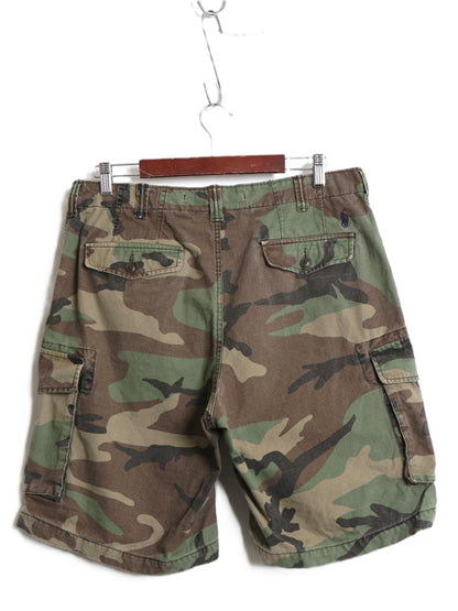 ポロ ラルフローレン 迷彩 カーゴ ショーツ メンズ 33 / ヴィンテージ 加工 総柄 ショートパンツ 短パン ミリタリー M65 M51 マルチカラー