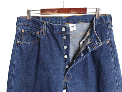 00s リーバイス 501 デニム パンツ メンズ 36 34 古着 オールド ジーンズ ジーパン ストレート ボタンフライ 赤タブ ボトムス ペンキ 濃紺