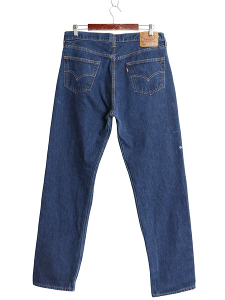 00s リーバイス 501 デニム パンツ メンズ 36 34 古着 オールド ジーンズ ジーパン ストレート ボタンフライ 赤タブ ボトムス ペンキ 濃紺