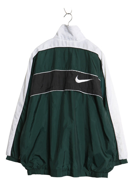 90s ナイキ フルジップ ナイロン トラック ジャケット キッズ XL メンズ M / オールド ウィンドブレーカー スウッシュ ジャンパー ブルゾン