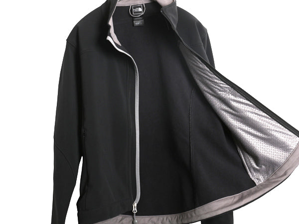 US企画 ノースフェイス APEX ソフトシェル ジャケット レディース М / 古着 アウトドア 裏 フリース ブルゾン フルジップ ハイネック 黒