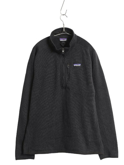 パタゴニア ベターセーター ハーフジップ メンズ L 古着 20年製 アウトドア フリース セーター 裏起毛 ジャケット プルオーバー ブラック