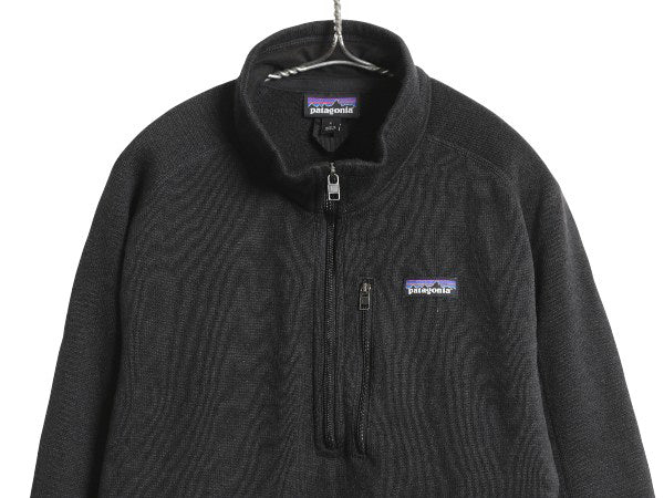 パタゴニア ベターセーター ハーフジップ メンズ L 古着 20年製 アウトドア フリース セーター 裏起毛 ジャケット プルオーバー ブラック