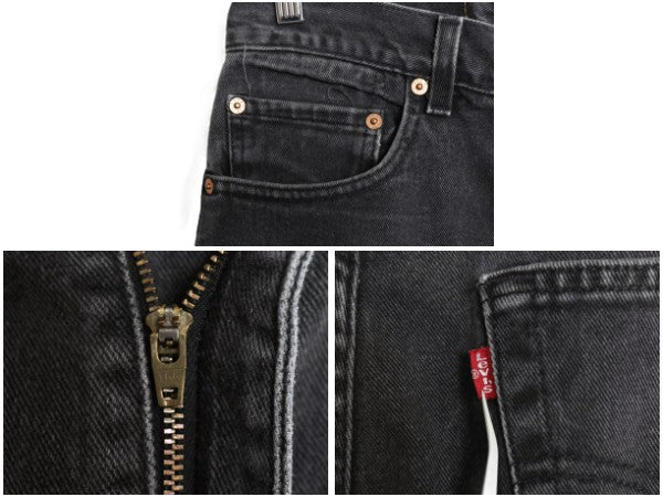 00s リーバイス 505 ブラック デニム パンツ メンズ 33 34 / オールド ジーンズ ジーパン スリム ストレート テーパード ボトムス 赤タブ