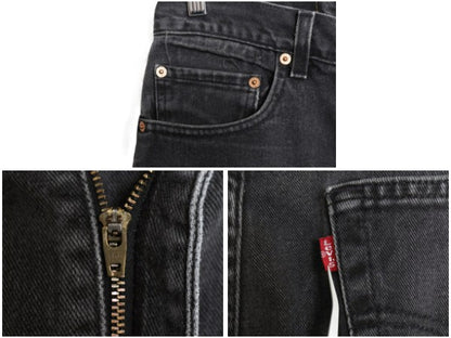 00s リーバイス 505 ブラック デニム パンツ メンズ 33 34 / オールド ジーンズ ジーパン スリム ストレート テーパード ボトムス 赤タブ