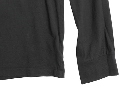 ミドルポニー ポロ ラルフローレン 長袖 Tシャツ メンズ L ロンT ロングスリーブ 袖プリント ワンポイント カットソー シングルステッチ 黒
