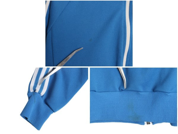 70s 80s ★ アディダス トラック ジャケット メンズ M 程/ 古着 ヴィンテージ トレフォイル ロゴ ジャージ ストレッチ 3ライン ハイネック