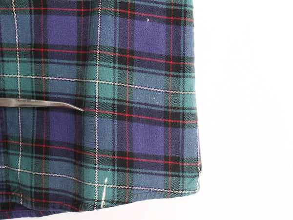 USA製 The Vermont Flannel 長袖 ヘビー フランネル シャツ メンズ L / チェック ネルシャツ ヘビーウェイト コットン マルチカラー ネル