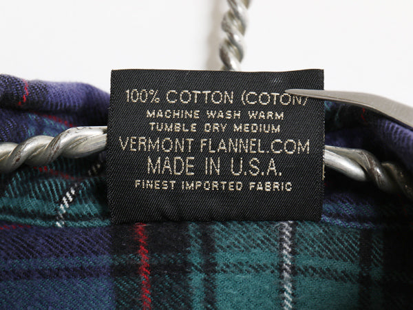 USA製 The Vermont Flannel 長袖 ヘビー フランネル シャツ メンズ L / チェック ネルシャツ ヘビーウェイト コットン マルチカラー ネル
