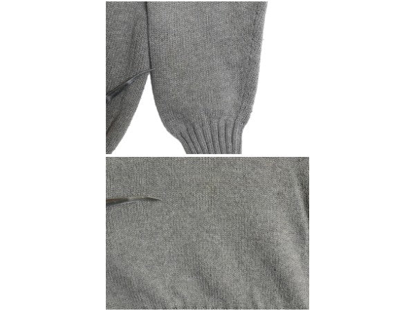 00s ポロ ラルフローレン コットン ニット セーター メンズ XL オールド 長袖ニット ワンポイント クルーネック シンプル 大きいサイズ 灰