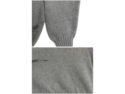 00s ポロ ラルフローレン コットン ニット セーター メンズ XL オールド 長袖ニット ワンポイント クルーネック シンプル 大きいサイズ 灰