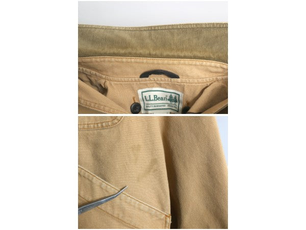 00s エルエルビーン ダック ハンティング ジャケット メンズ M / オールド カバーオール フィールド ハーフ コート チェック ライナー付き