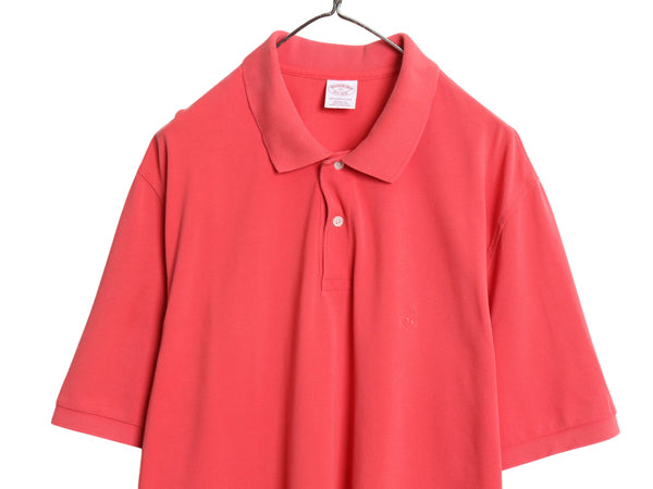ブルックスブラザーズ 鹿の子 半袖 ポロシャツ メンズ XL 半袖シャツ ワンポイント カットソー コットン オリジナル フィット 大きいサイズ