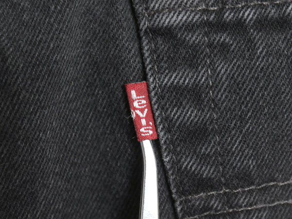 90s リーバイス 505 ブラック デニム パンツ メンズ 36 34 古着 オールド ジーンズ ジーパン Gパン スリム ストレート ボトムス 黒 赤タブ