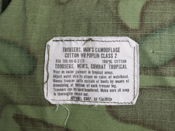 60s ★ US ARMY 米軍実物 ジャングルファティーグ カーゴ パンツ LARGE SHORT 68年製 ヴィンテージ パッチワーク ERDL グリーンリーフ カモ